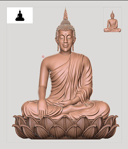 BUDDHA Low-poly 3D model