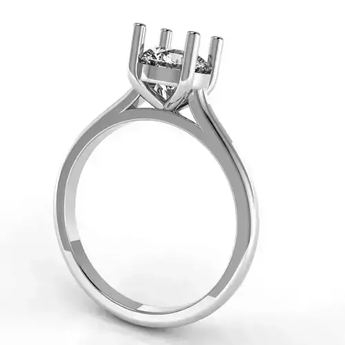 1ct Round Solitaire Cathedral Ring  Stone Package sizes US 4to11