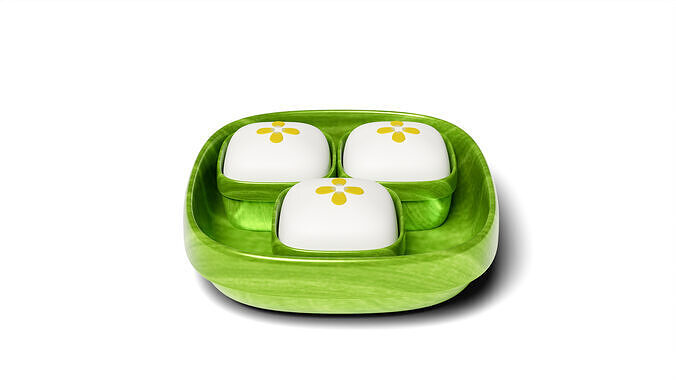Thai desserts and bakery with International foods 3D model 3