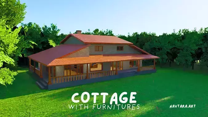 House - Low Poly Game Ready Model Intractable Assets Exterior