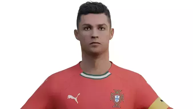 Cristiano Ronaldo Portugal 2025 Low-poly 3D model