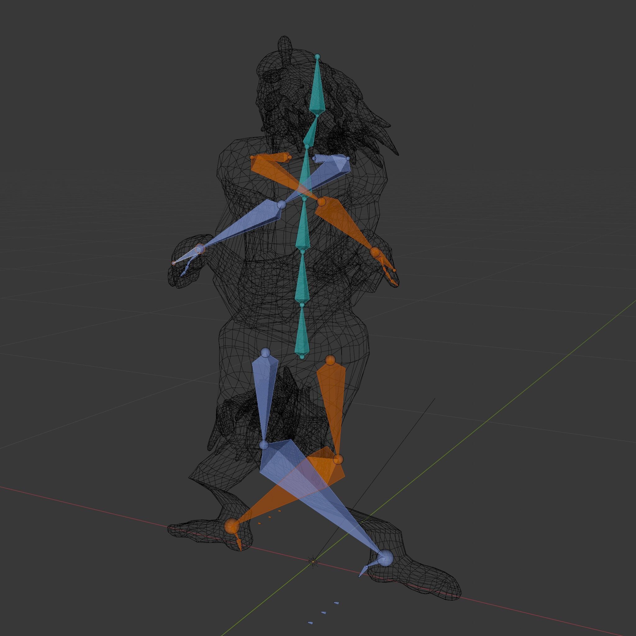Warrior of the Plains  Rigged and Animated D Character Model Low-poly 3D model_6