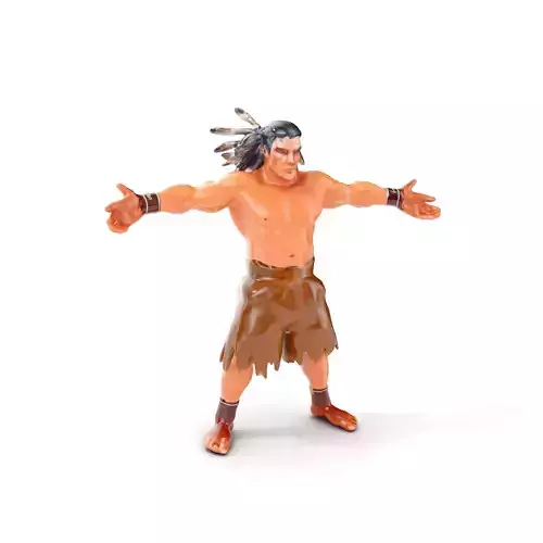 Warrior of the Plains  Rigged and Animated D Character Model Low-poly 3D model