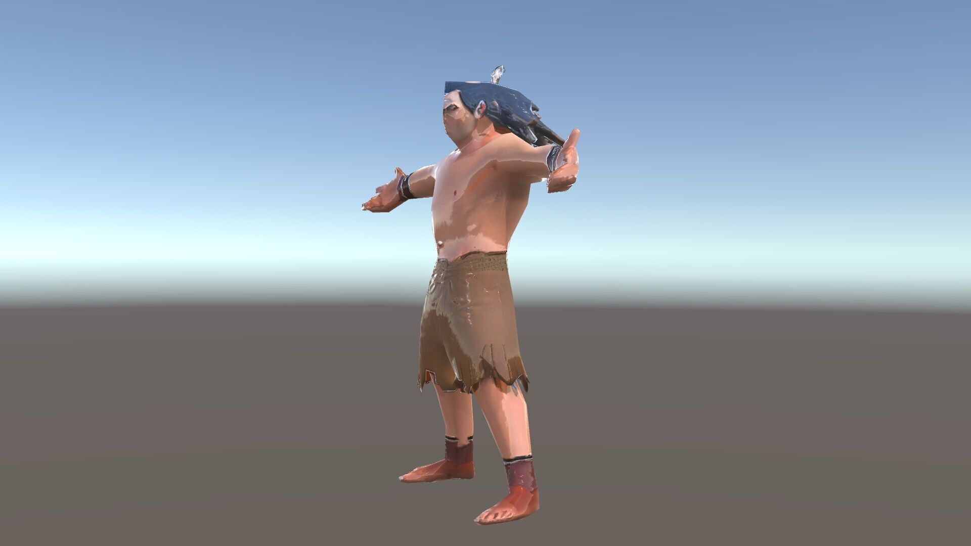 Warrior of the Plains  Rigged and Animated D Character Model Low-poly 3D model_35