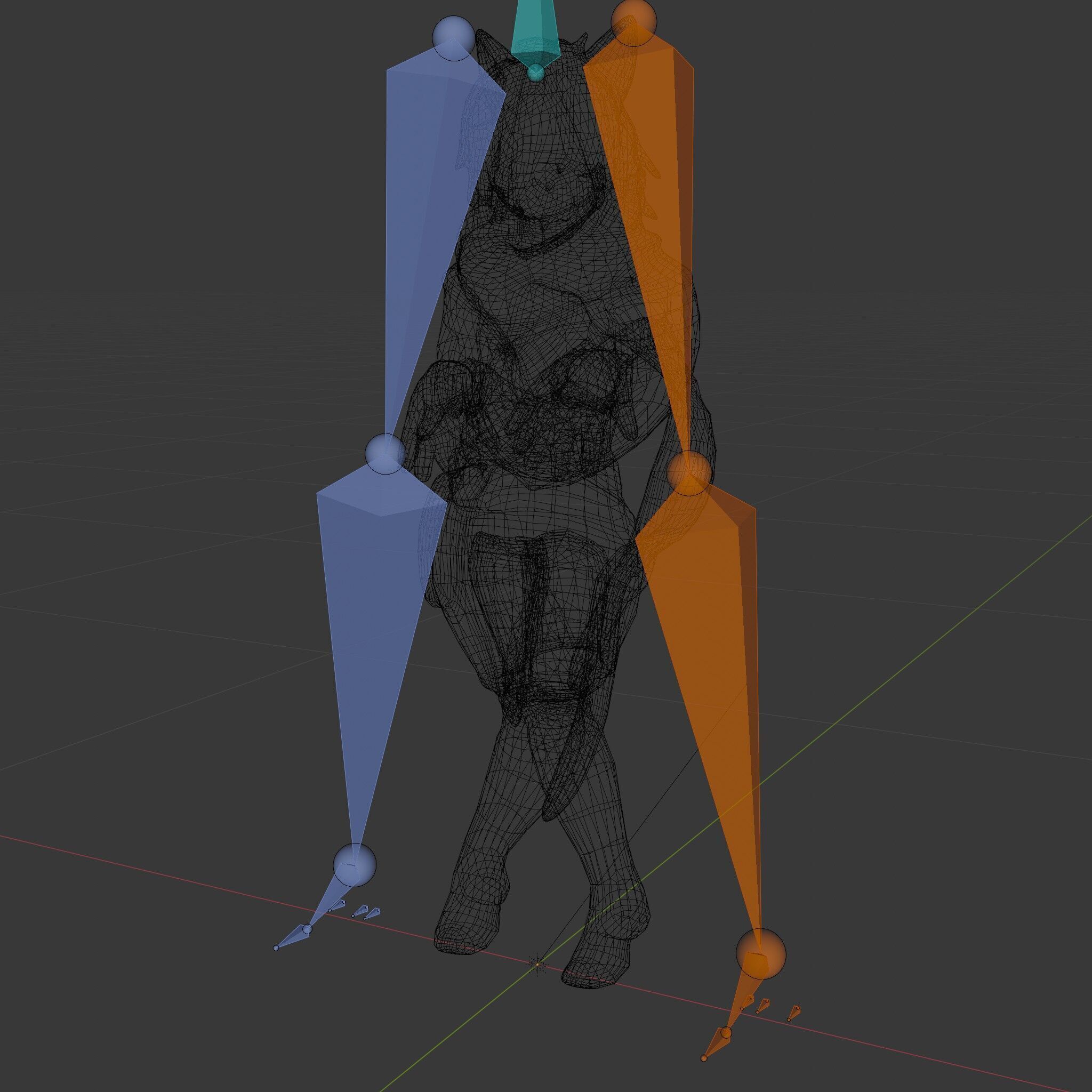 SilverHaired Warrior Cat Persona Rigged and Animated D Model Low-poly 3D model_6