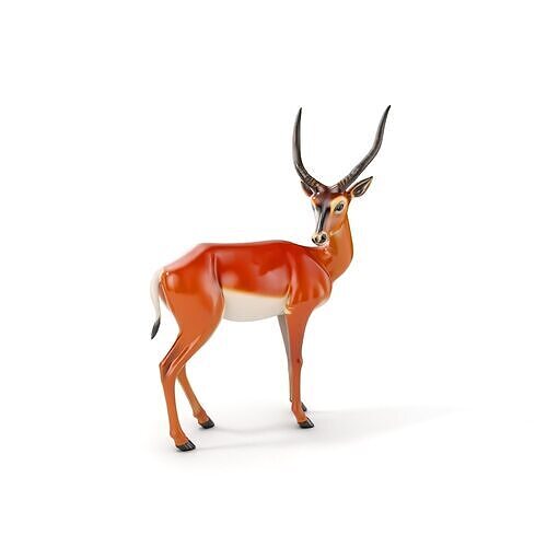 Gazelle Antelope D Model Pack with Detailed PBR Textures Low-poly 3D model