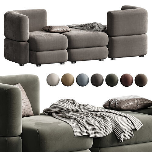 Modular sofa Brera 3 3D model
