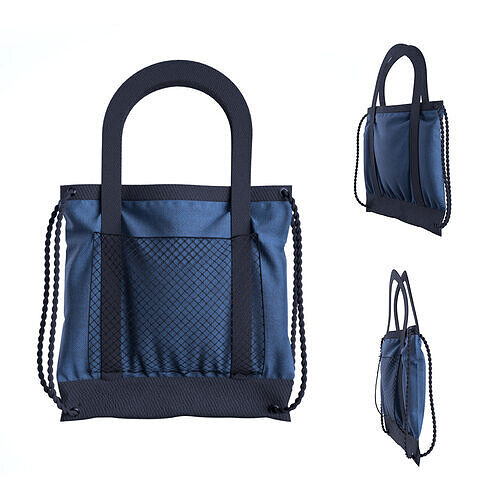 Tote Bag - Folding Bag - Fashionable Soft Fabric 3D model
