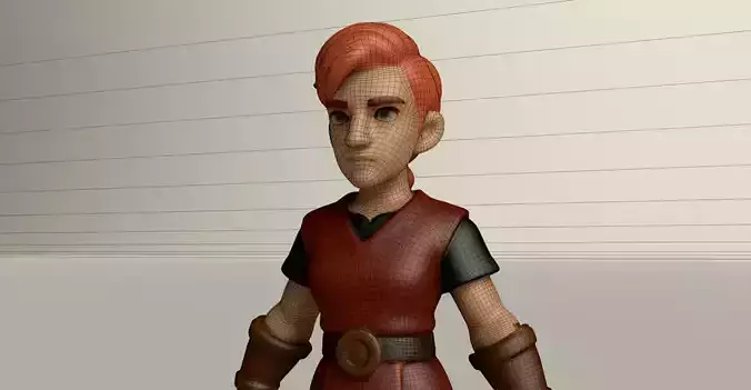Stylized Game Ready Human Character Rigged named Tomari