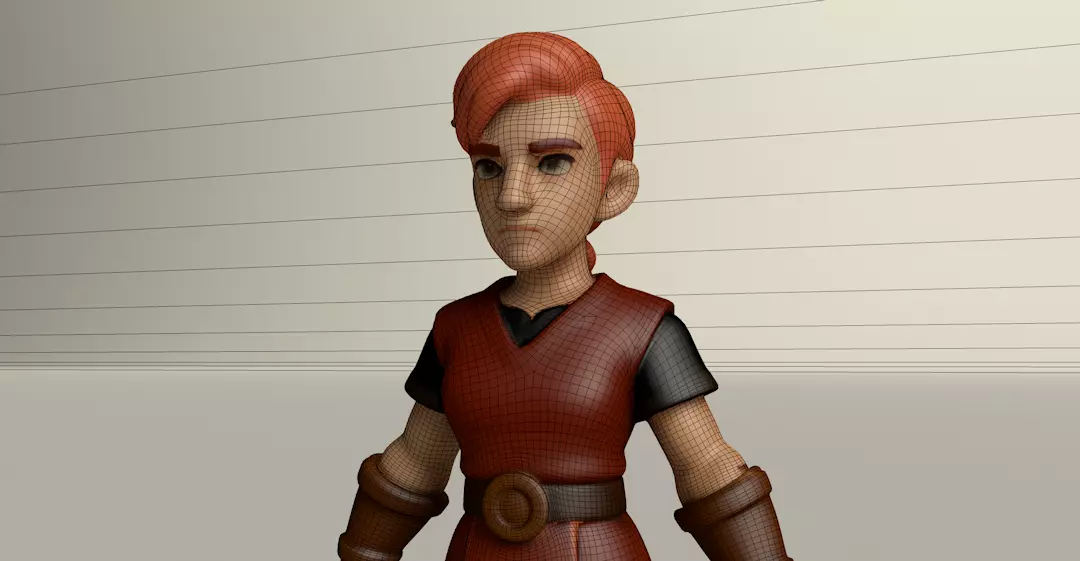 Stylized Game Ready Human Character Rigged named Tomari Low-poly 3D model