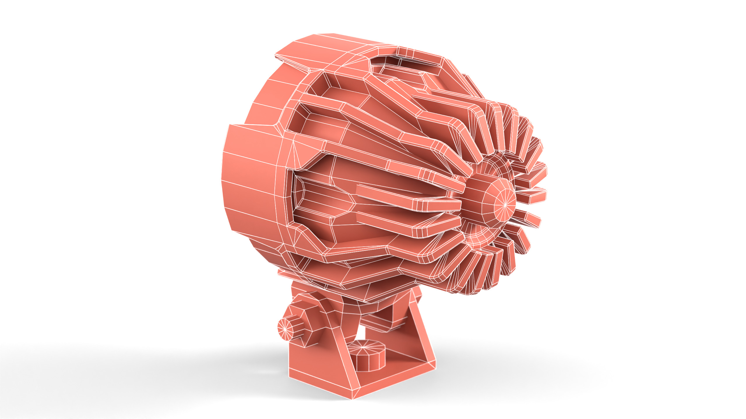 Motorcycle and Car Auxiliary Light Low-poly 3D model_10