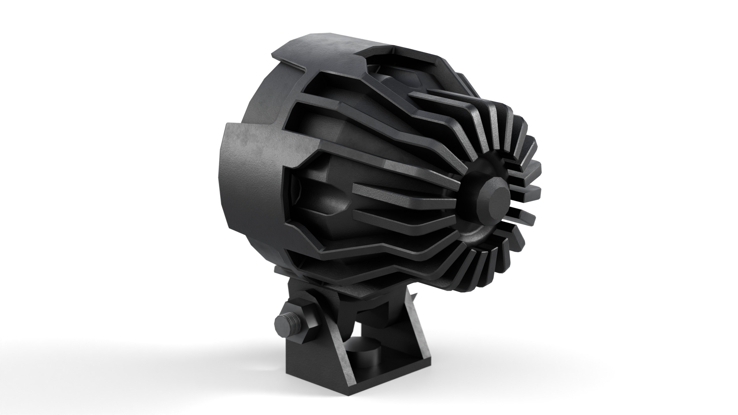 Motorcycle and Car Auxiliary Light Low-poly 3D model_2