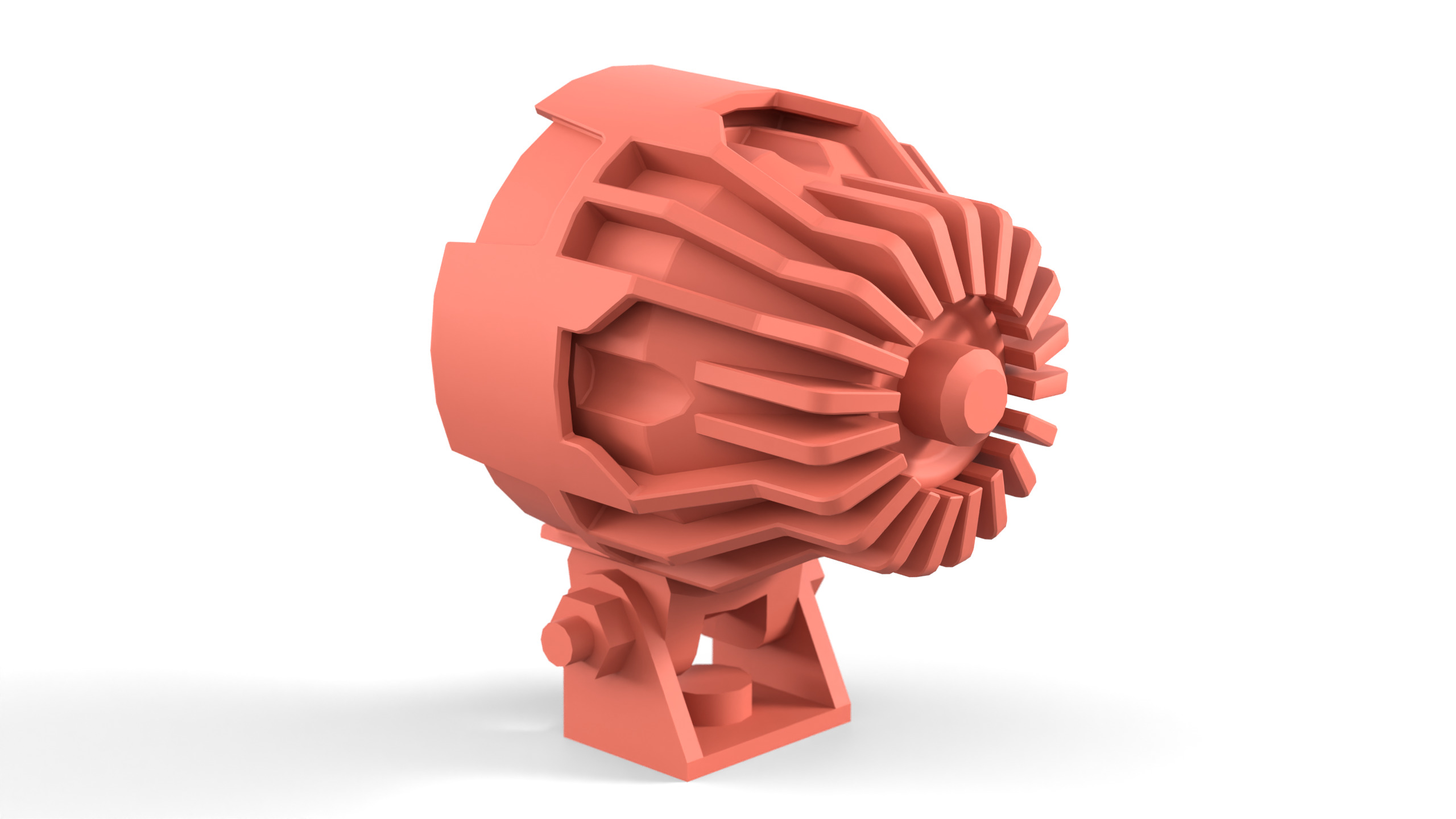 Motorcycle and Car Auxiliary Light Low-poly 3D model_9