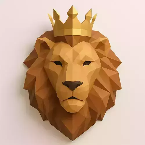 Lion with Crown 3D Print 3D model
