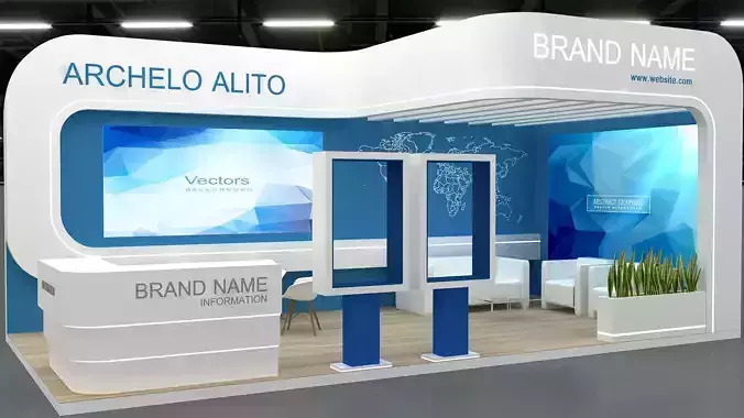 booth 3d exhibition 3D model
