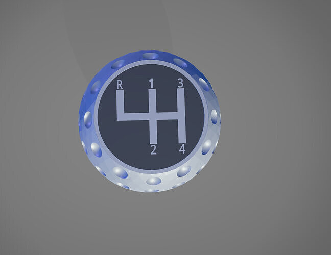 Universal 3D Printable Golf Ball Style  4Spd Gear Knob  3D print model