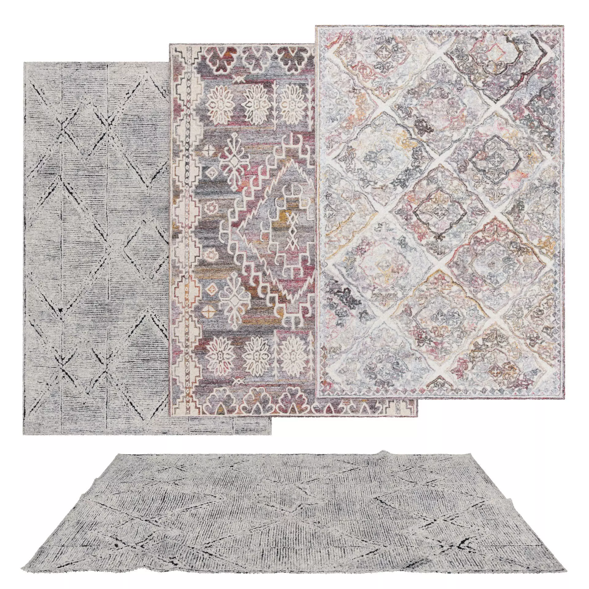 Rugs No 1035 Low-poly 3D model_0