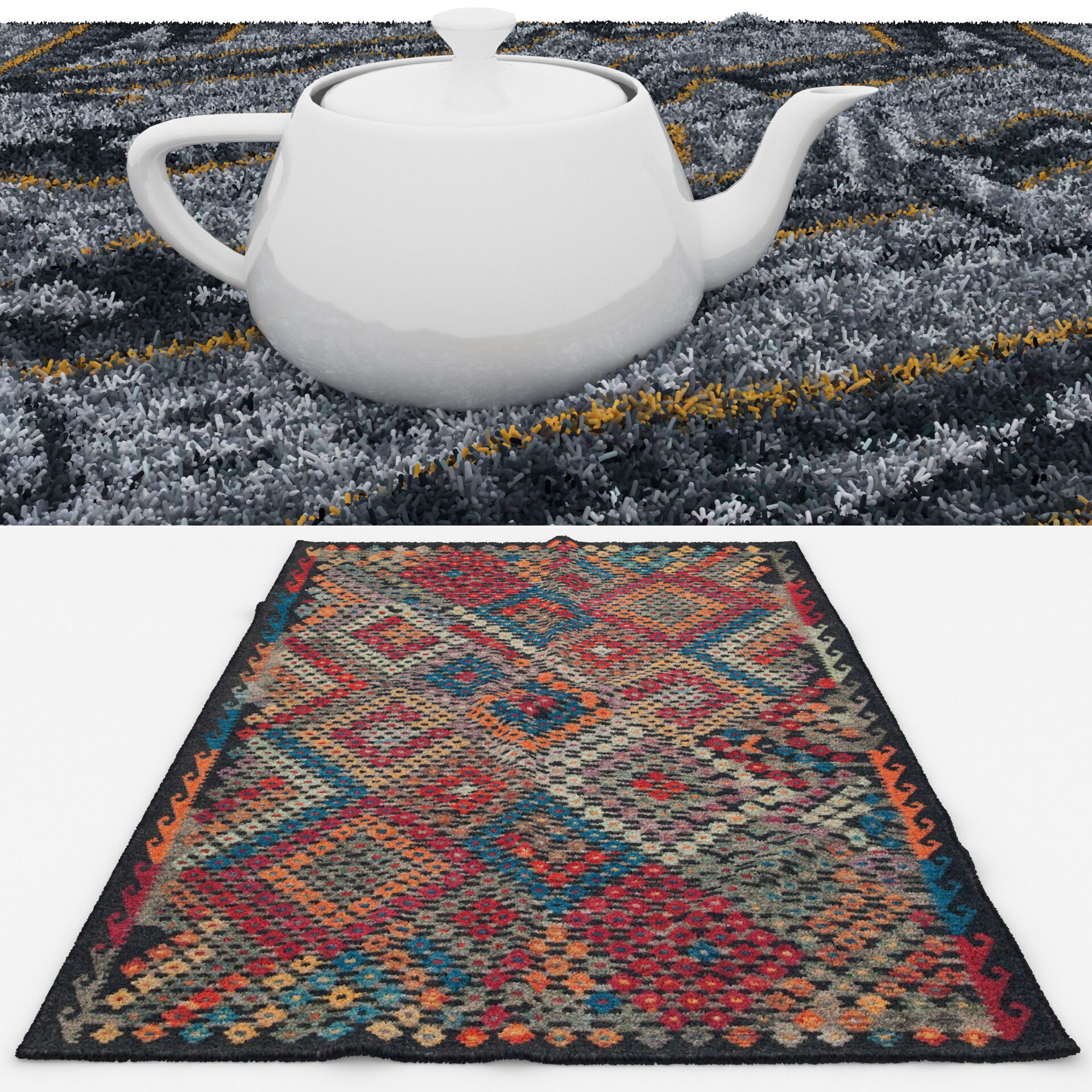 Rugs No 1036 Low-poly 3D model_1