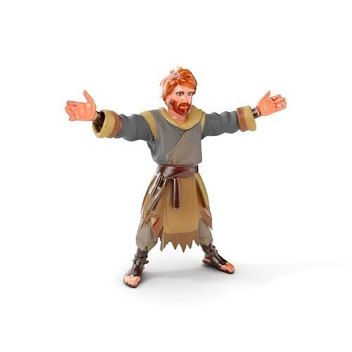 Medieval Adventurer Character Rigged and Animated Low-poly 3D model