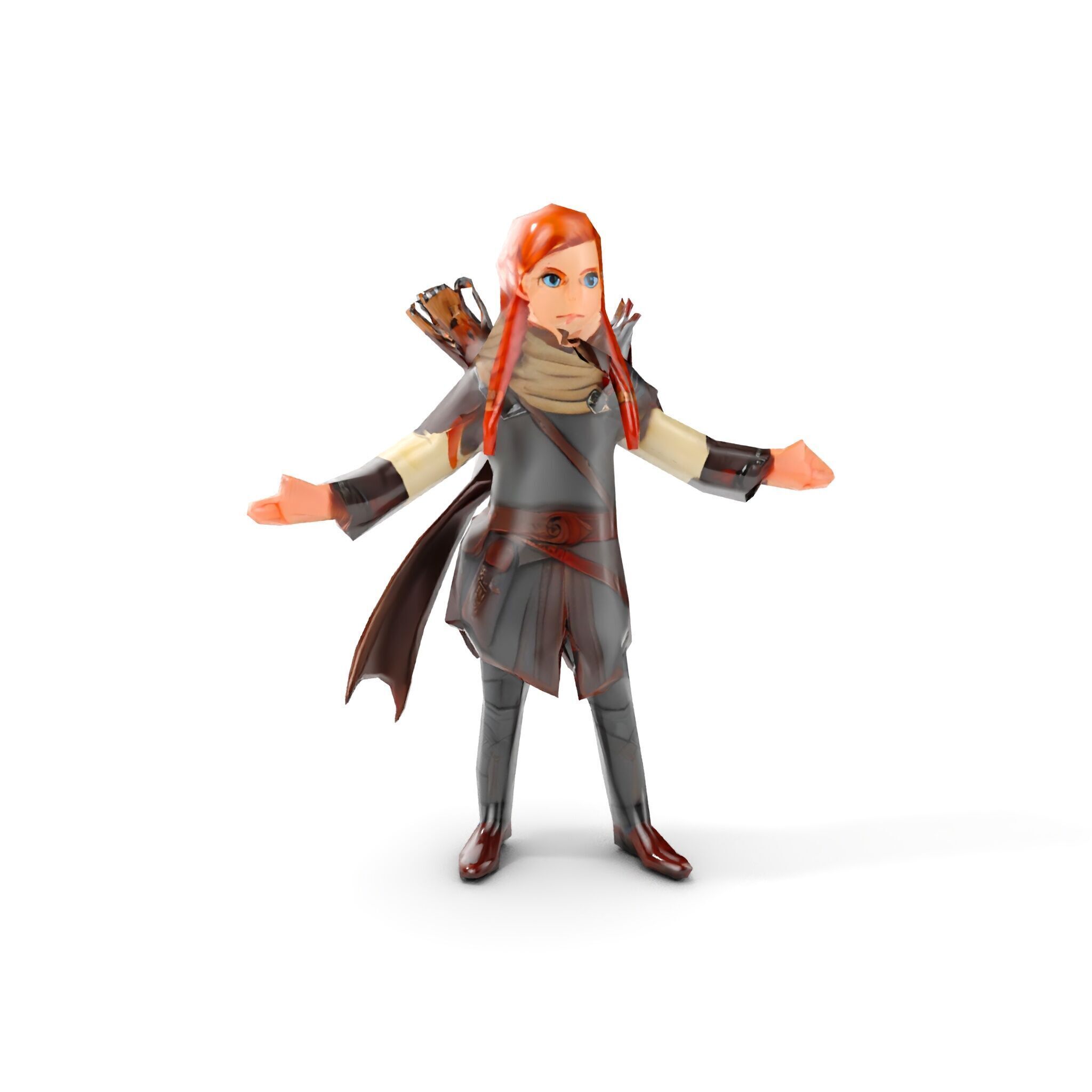 Archer Character Rigged and Animated D Model with Detailed Te... Low-poly 3D model_7