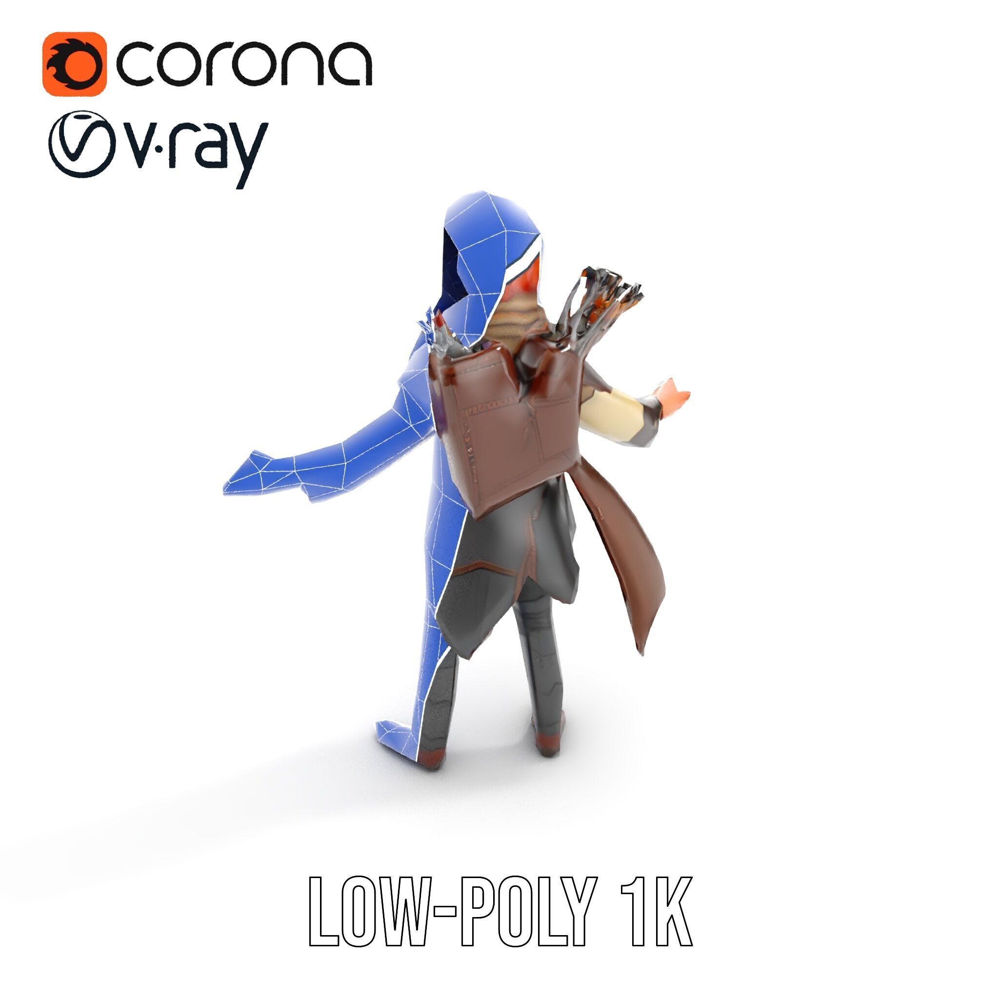 Archer Character Rigged and Animated D Model with Detailed Te... Low-poly 3D model_23