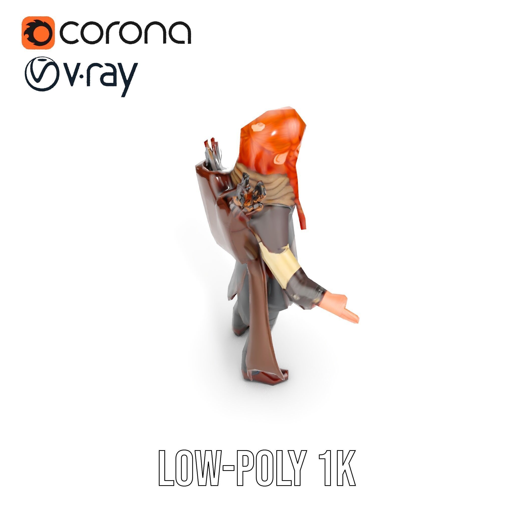 Archer Character Rigged and Animated D Model with Detailed Te... Low-poly 3D model_18