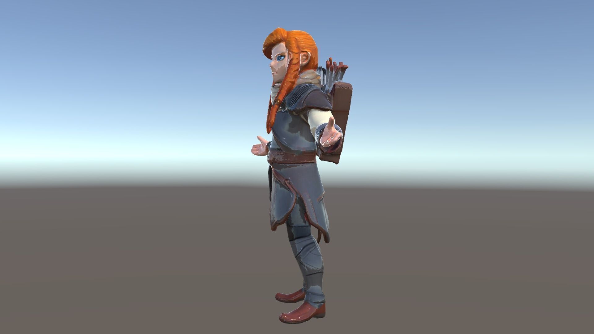 Archer Character Rigged and Animated D Model with Detailed Te... Low-poly 3D model_38