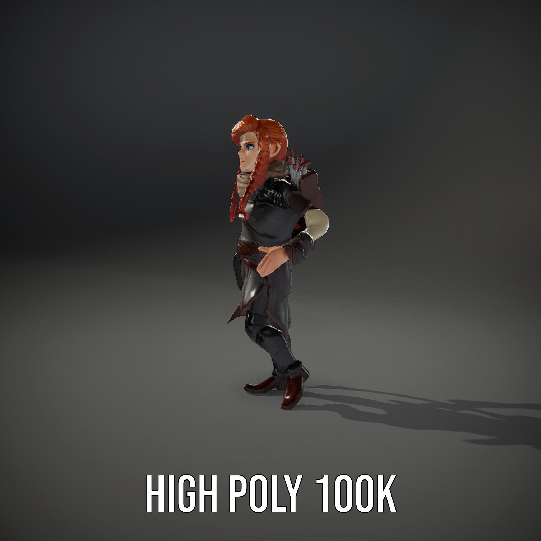 Archer Character Rigged and Animated D Model with Detailed Te... Low-poly 3D model_8
