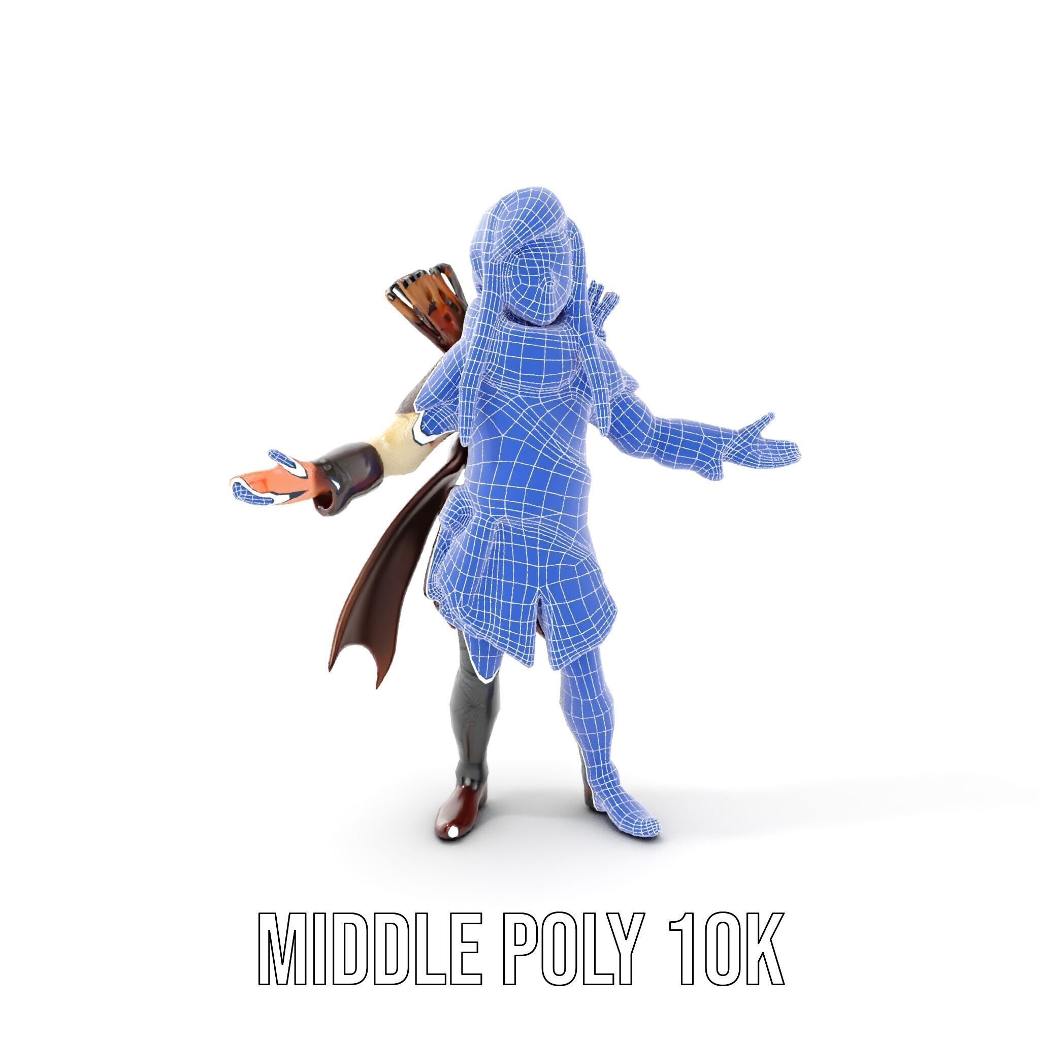 Archer Character Rigged and Animated D Model with Detailed Te... Low-poly 3D model_28