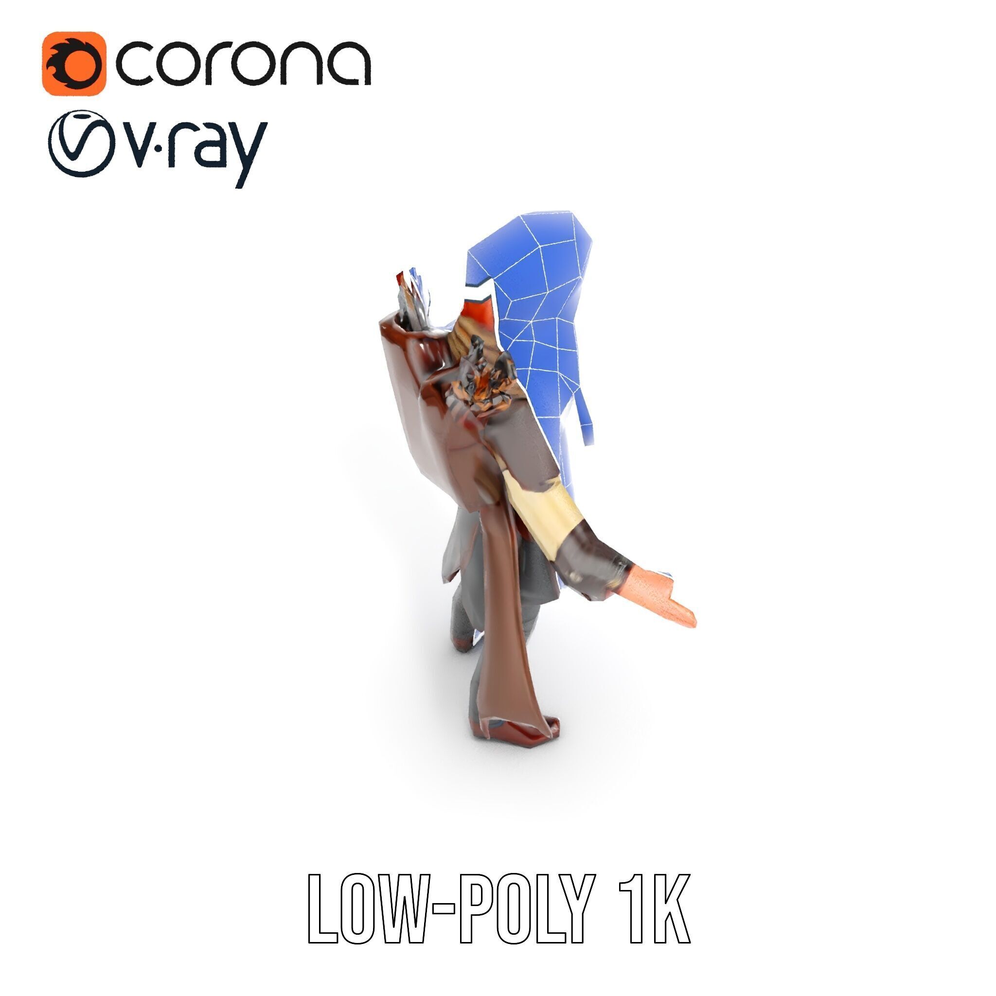 Archer Character Rigged and Animated D Model with Detailed Te... Low-poly 3D model_31