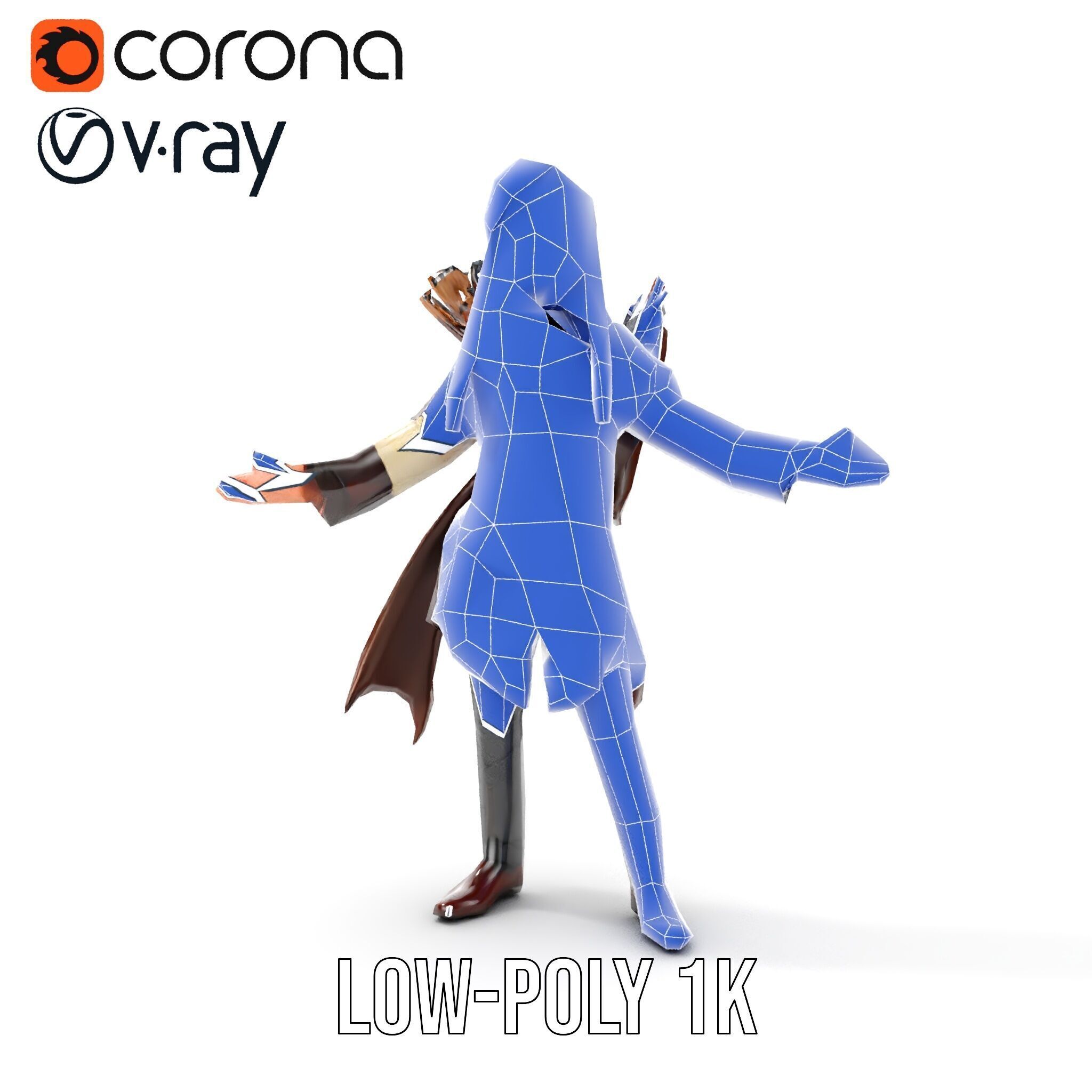 Archer Character Rigged and Animated D Model with Detailed Te... Low-poly 3D model_20