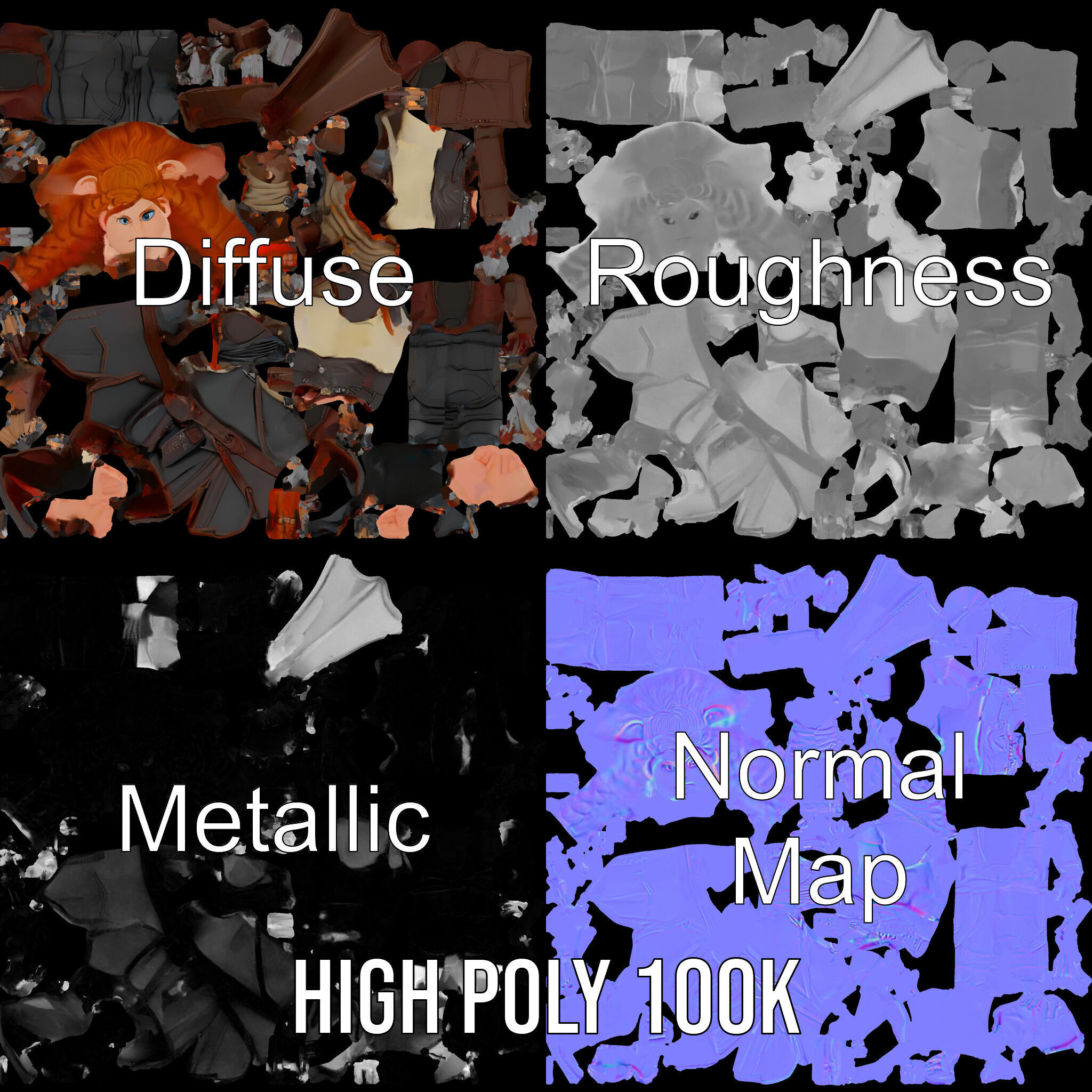 Archer Character Rigged and Animated D Model with Detailed Te... Low-poly 3D model_3