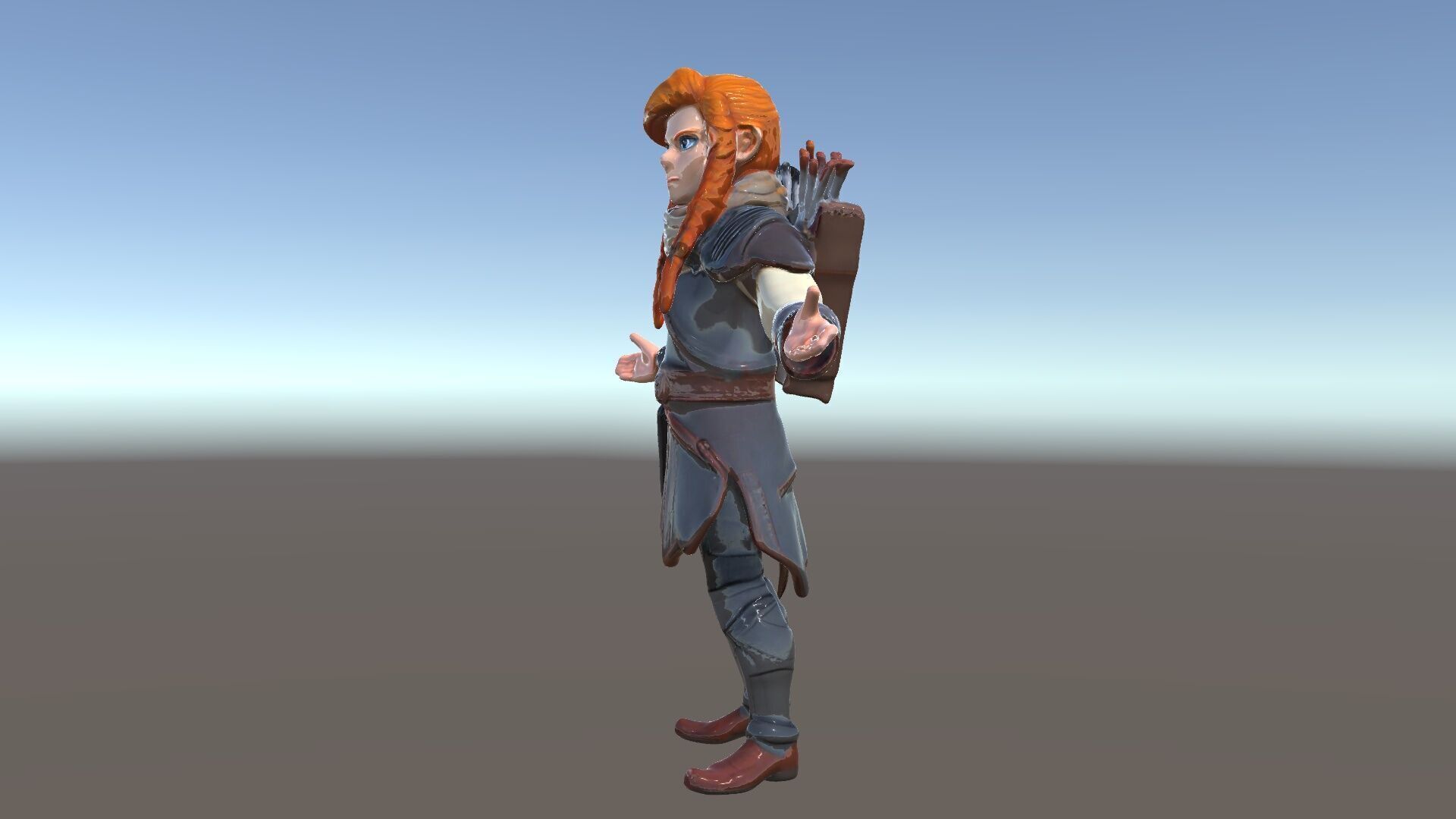 Archer Character Rigged and Animated D Model with Detailed Te... Low-poly 3D model_5