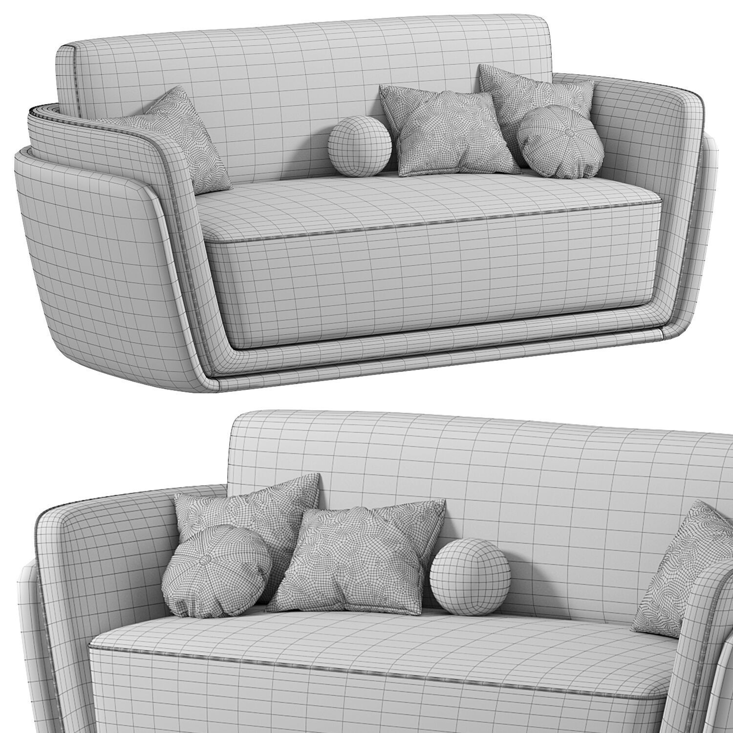 Opera Two Seat Sofa 3D model_4