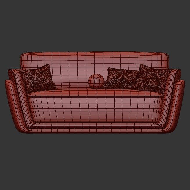 Opera Two Seat Sofa 3D model_2