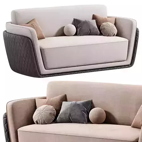 Opera Two Seat Sofa 3D model