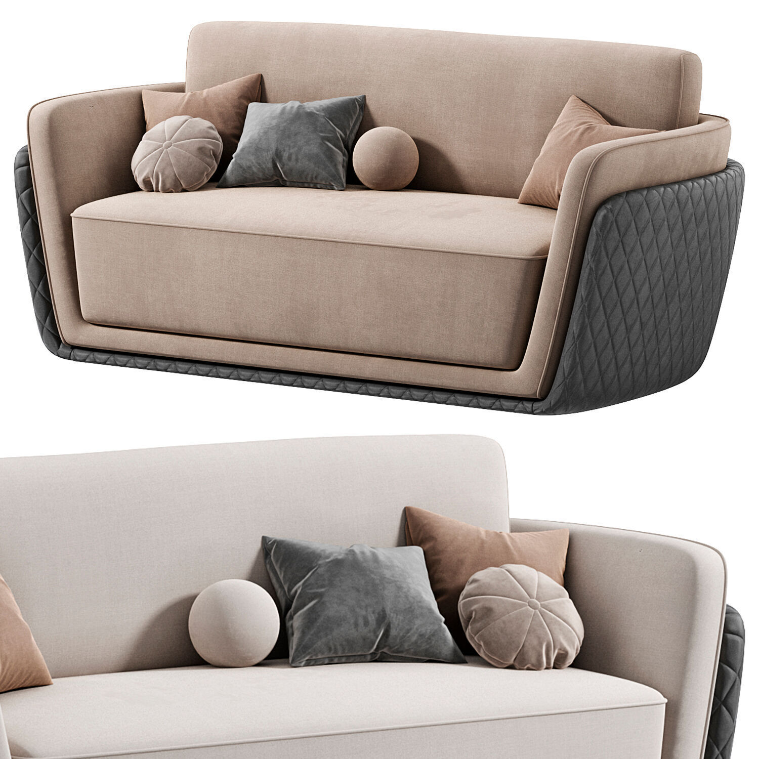 Opera Two Seat Sofa 3D model_1