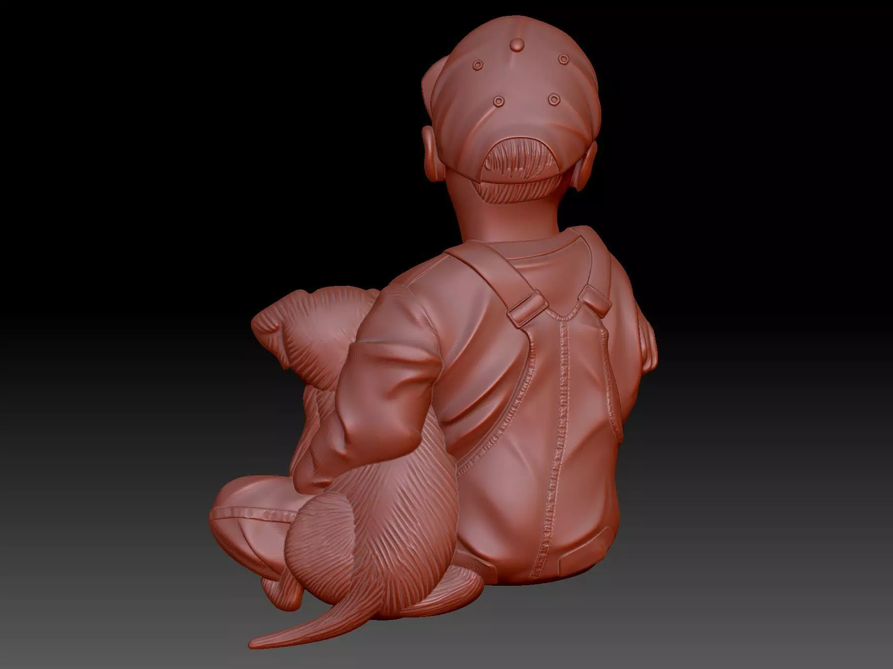 Child and Dog 3D print model_0