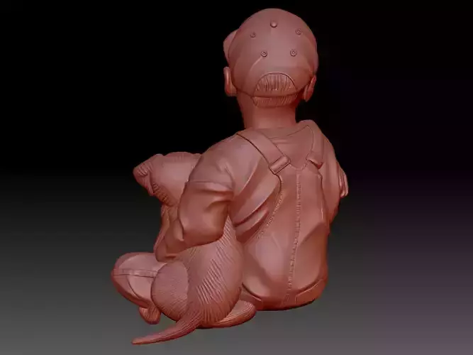Child and Dog 3D print model