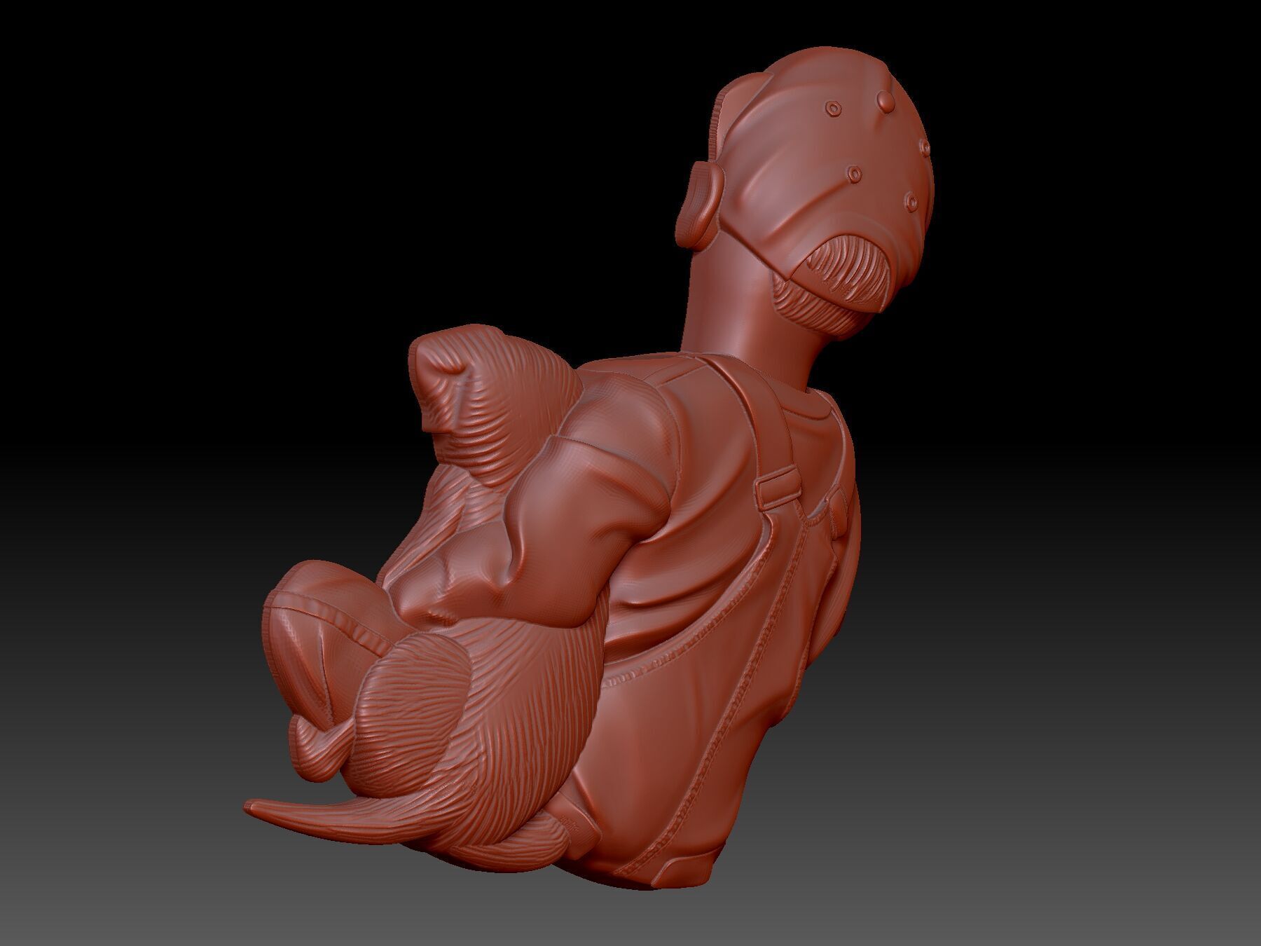 Child and Dog 3D print model_4