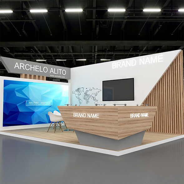 exhibition 3d stand booth 3D model_5