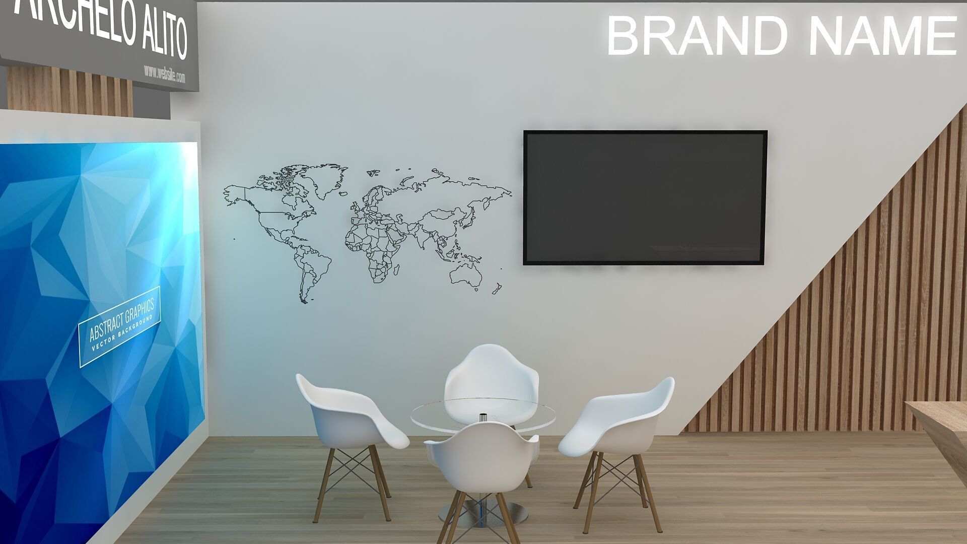 exhibition 3d stand booth 3D model_3