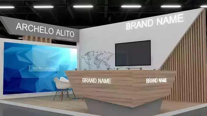 exhibition 3d stand booth 3D model
