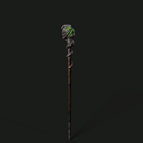 Staff 03 V2 Low-poly 3D model