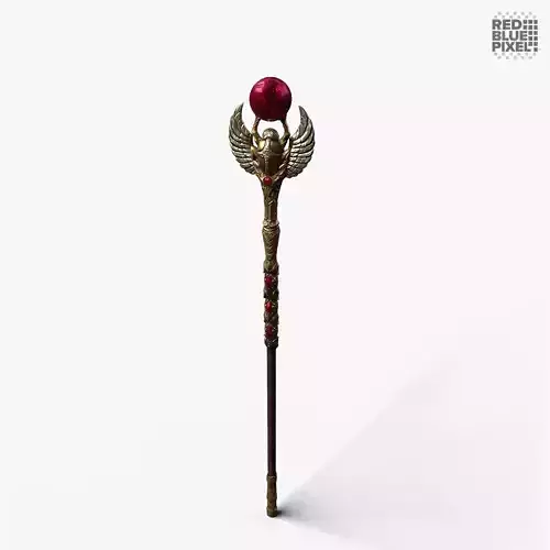 Staff 04 V2 Low-poly 3D model