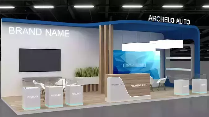 exhibition 3d stand booth 3D model