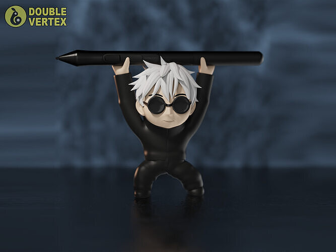 Chibi Gojo Satoru Jujutsu Kaisen Pen Holder Free 3D print model