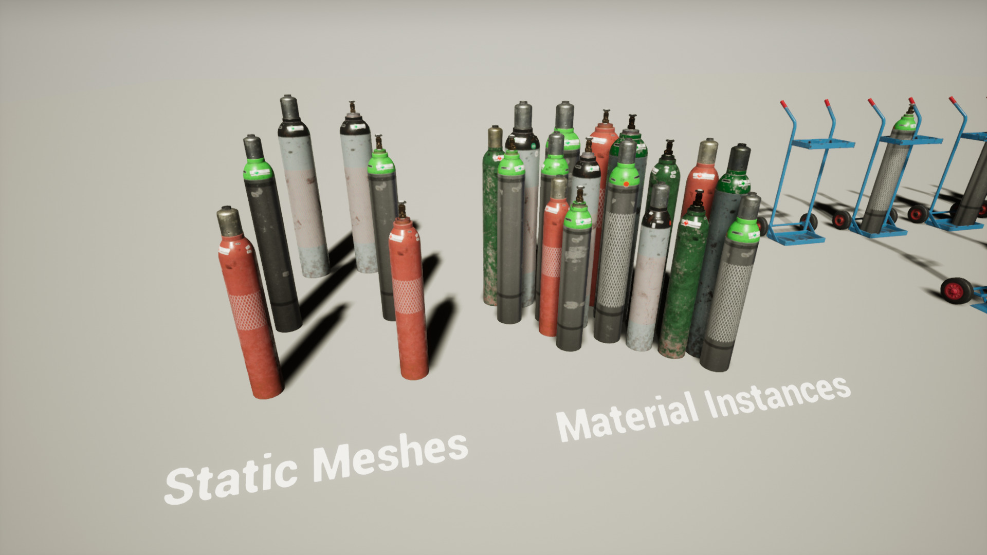 Ultimate Gas Cylinder Pack for UE Low-poly 3D model_2