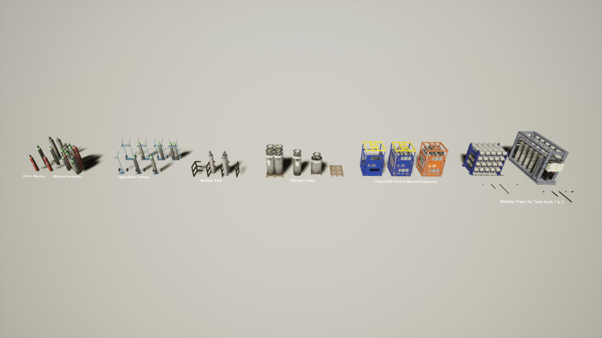 Ultimate Gas Cylinder Pack for UE Low-poly 3D model_1