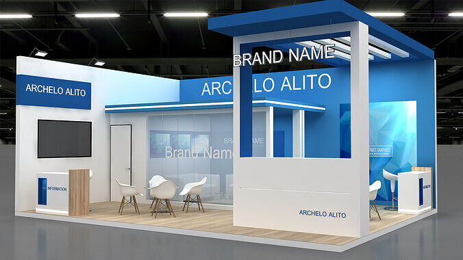 3d booth stand 3D model